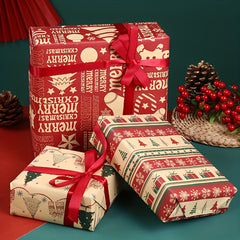 10pcs Christmas Wrapping Paper Arts Crafts Decorations