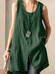  Women's Tank Top Plain Round Neck Summer Thin Comfy