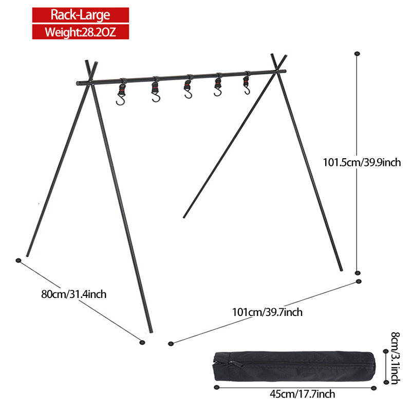 Portable Folding Tripod Stand for Camping Clothes Storage