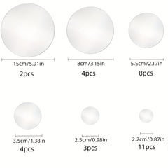 32 Pcs Acrylic Mirror Wall Stickers 360 Round Circle for Home Decor