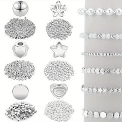 600pcs Mixed Shape Spacer Beads Set for Bracelet Earrings