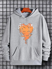 Heart Shape Print Hoodie Men's Graphic Pullover Hoodie