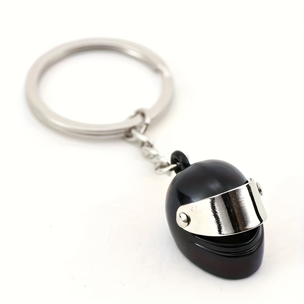 Metal Motorcycle Helmet Key Chain Helmet Shaped Keychain Bag Charm Pendant