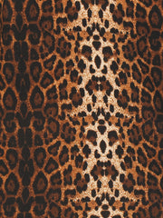  Leopard Print Open Front Three Quarter Sleeve Cardigan