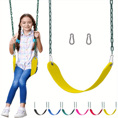 Outdoor Swing Seat Replacement Pack - Swingset Replacement with Chains & Hooks