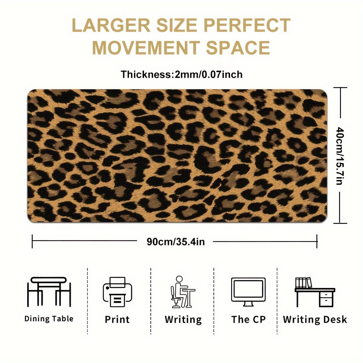 Leopard Print Desk Mat Desk Pad Large Gaming Mouse Pad E Sports Office Keyboard