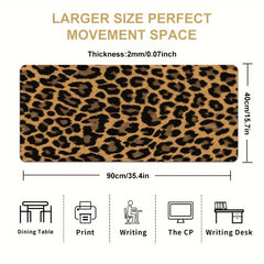 Leopard Print Desk Mat Desk Pad Large Gaming Mouse Pad E Sports Office Keyboard