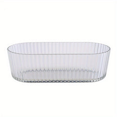 Small Fresh Striped Glass Fruit Bowl Snack Plate Marine Storage Bowl