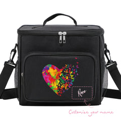 Custom Insulated Lunch Bag Personalized Name & Photo Shoulder Strap