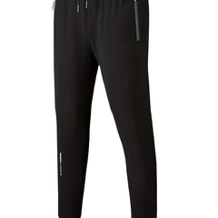 Breathable Men's Joggers with Zipper Pocket for Summer