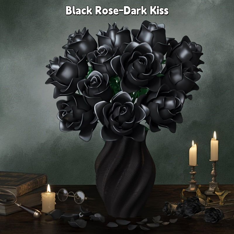 Gothic Roses Bouquet Building Set Artificial Flowers for Valentines & Mothers