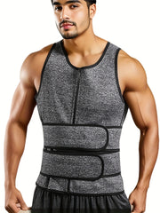 Men's Double Belt Vest for Instant Slimmer Waist