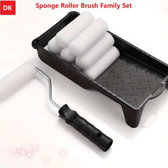 12pcs Foam Paint Tray Set w/ Roller Frame & Roller Cover Refills