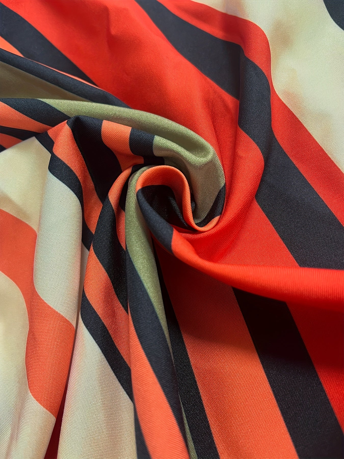  Colorblock Stripe Print Long Sleeve Cardigan