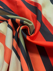  Colorblock Stripe Print Long Sleeve Cardigan