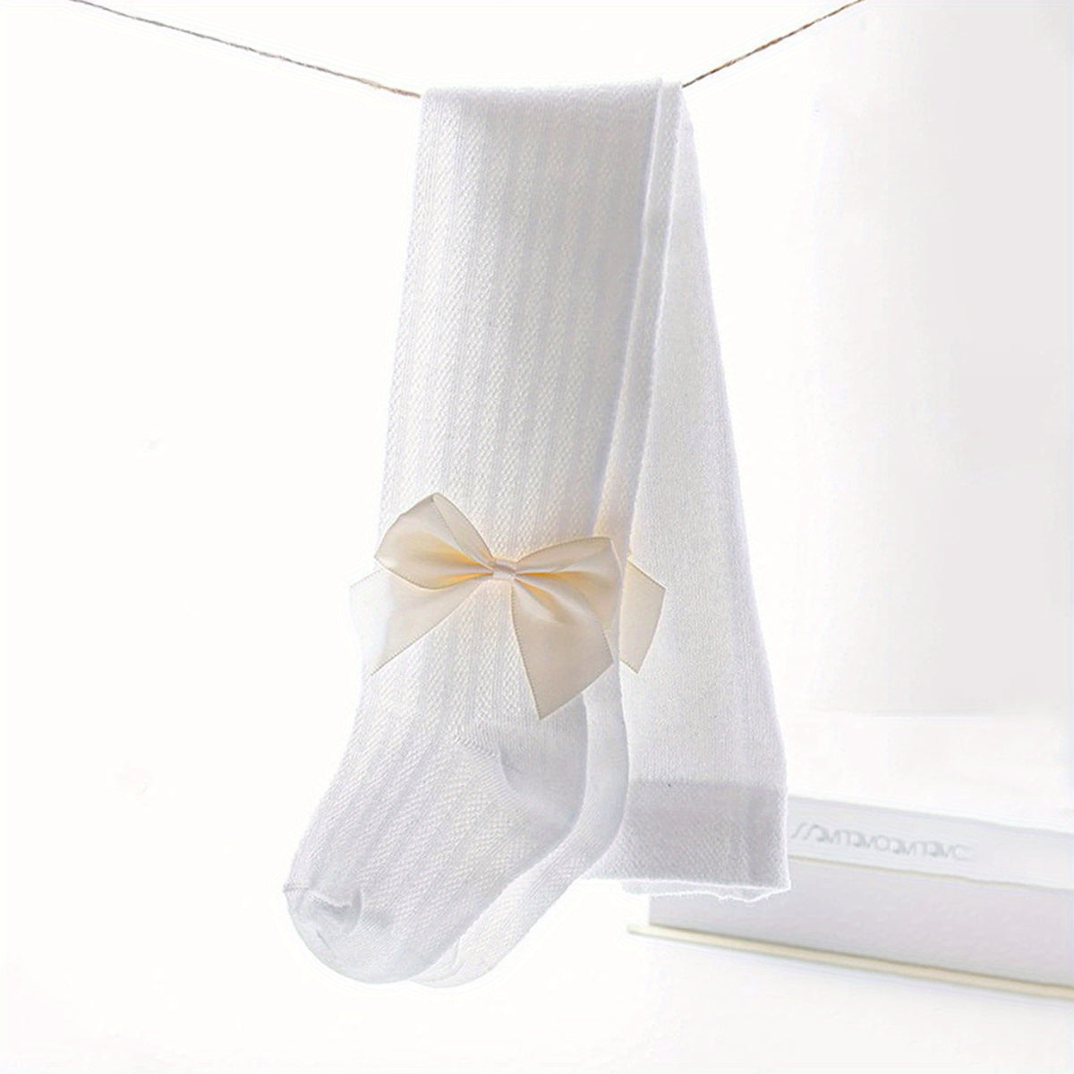 Girls Bowknot Knit Pantyhose Leggings For Kids