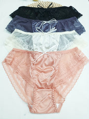 4pcs Lace Stitching Briefs Comfy Intimates Panties Women's Lingerie