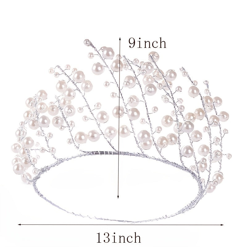 Silvery Crystal Headband Wedding Crowns Hair Accessories Tiara Hairband
