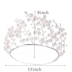 Silvery Crystal Headband Wedding Crowns Hair Accessories Tiara Hairband