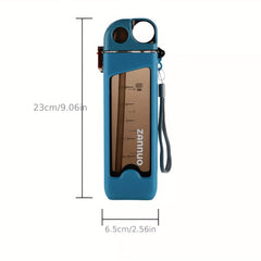 350ml Leakproof Square Water Cup with Straw for Outdoor Travel