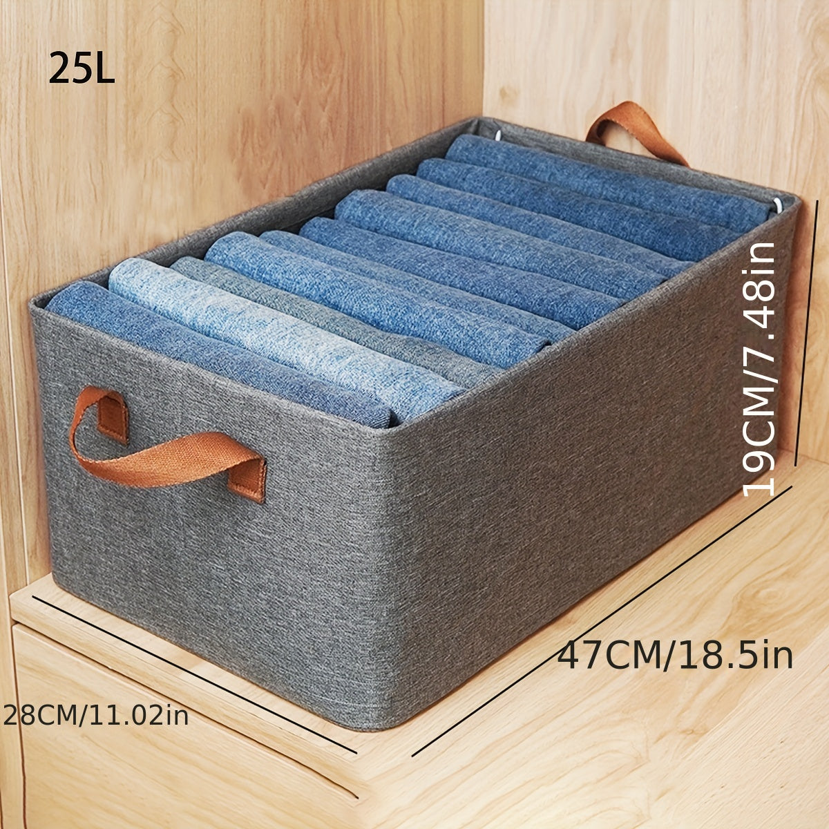 Fabric Storage Bins with Steel Frame - Closet Organizers