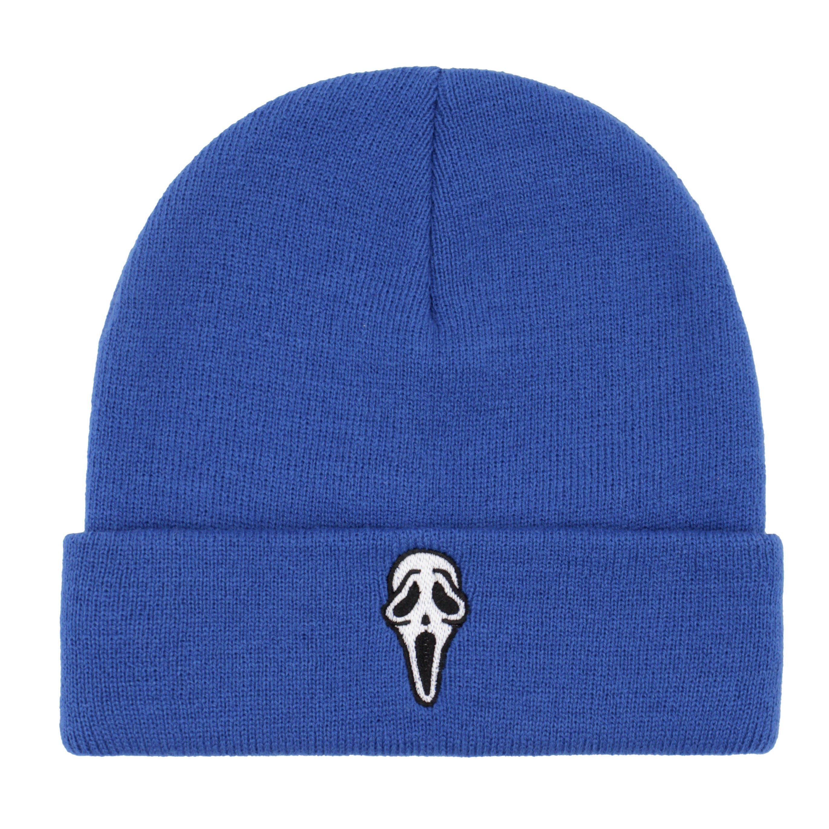 90s Horror Skull Embroidered Beanie Unisex Solid Skull Cap Hip Hip Warm Knit Hat