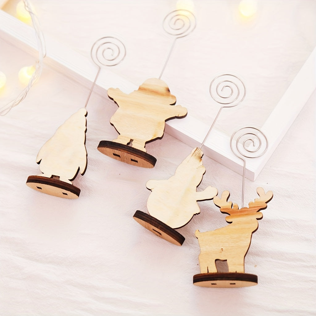 Christmas Wooden Small Ornaments Desktop Decorations Delicate Mini Decor