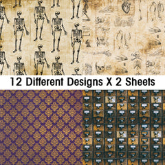 24pcs Halloween DIY Scrapbooking Paper for Card Making Album