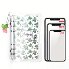 Clear PVC A6 Binder Cover 6 Ring Refillable Planner Journal with Key Chain