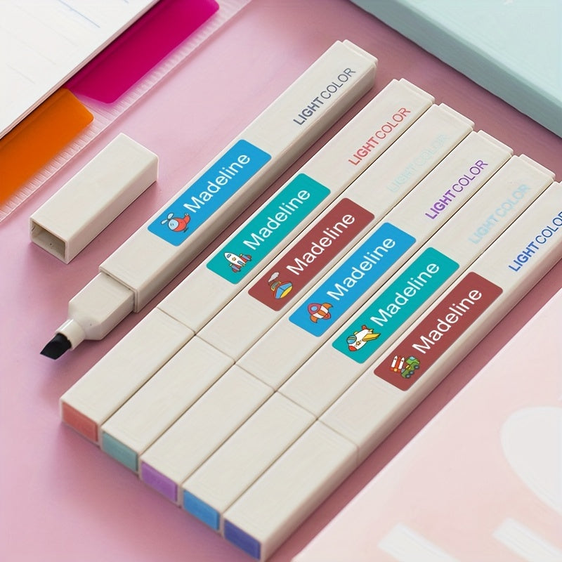384 Personalized Name Badges for School Supply Labeling and Fun Messaging