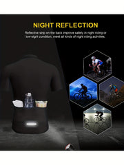 Men's Mountain Print Cycling Jersey Quick Dry Bike Shirt