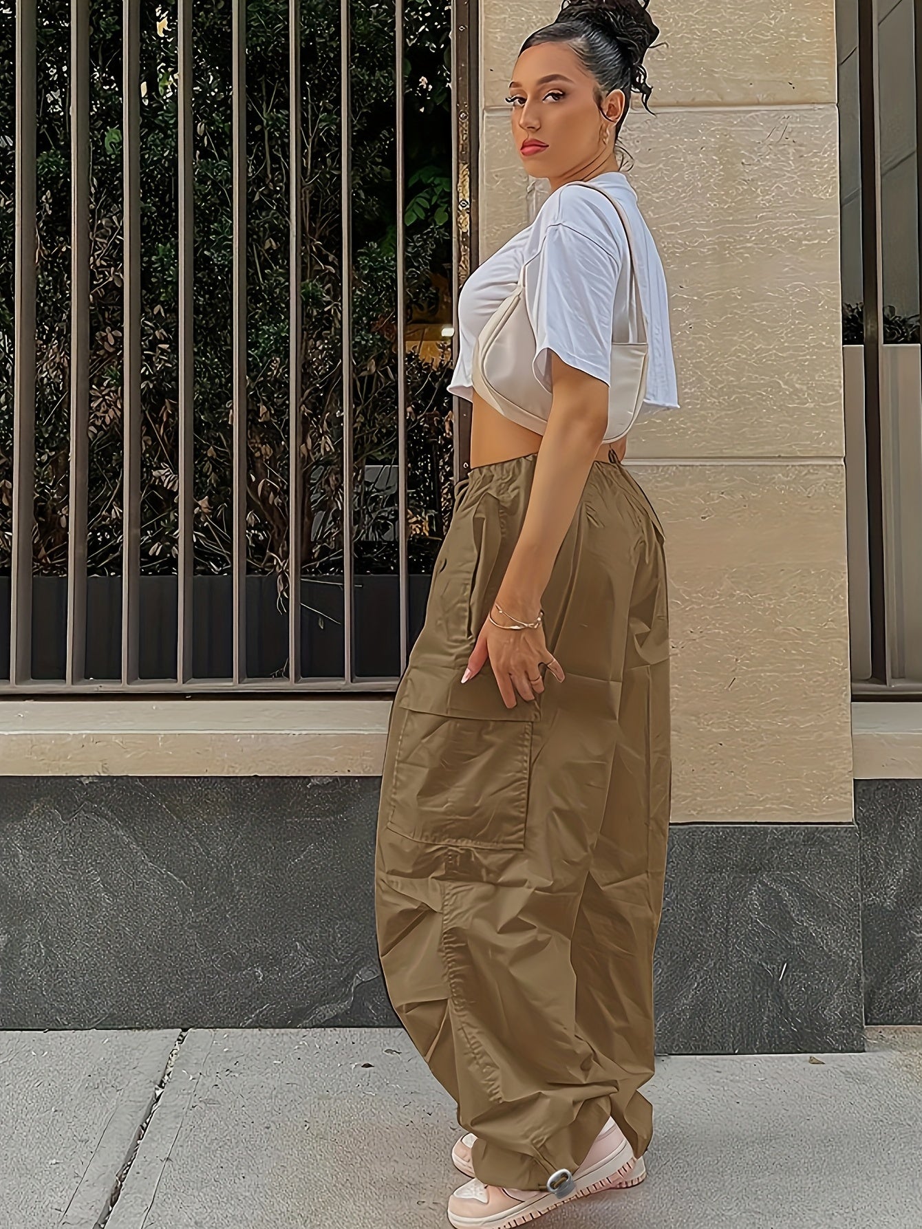 Y2K Oversized Cargo Straight Casual Pants Women's Clothing
