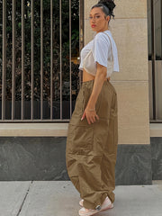 Y2K Oversized Cargo Straight Casual Pants Women's Clothing