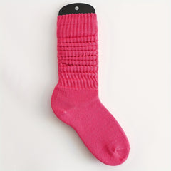 3 Pairs Solid Socks Soft Sports Women's Stockings