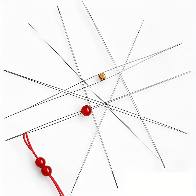 Beading Needles Set 5 Sizes Seed Beads Needles Big Eye Collapsible