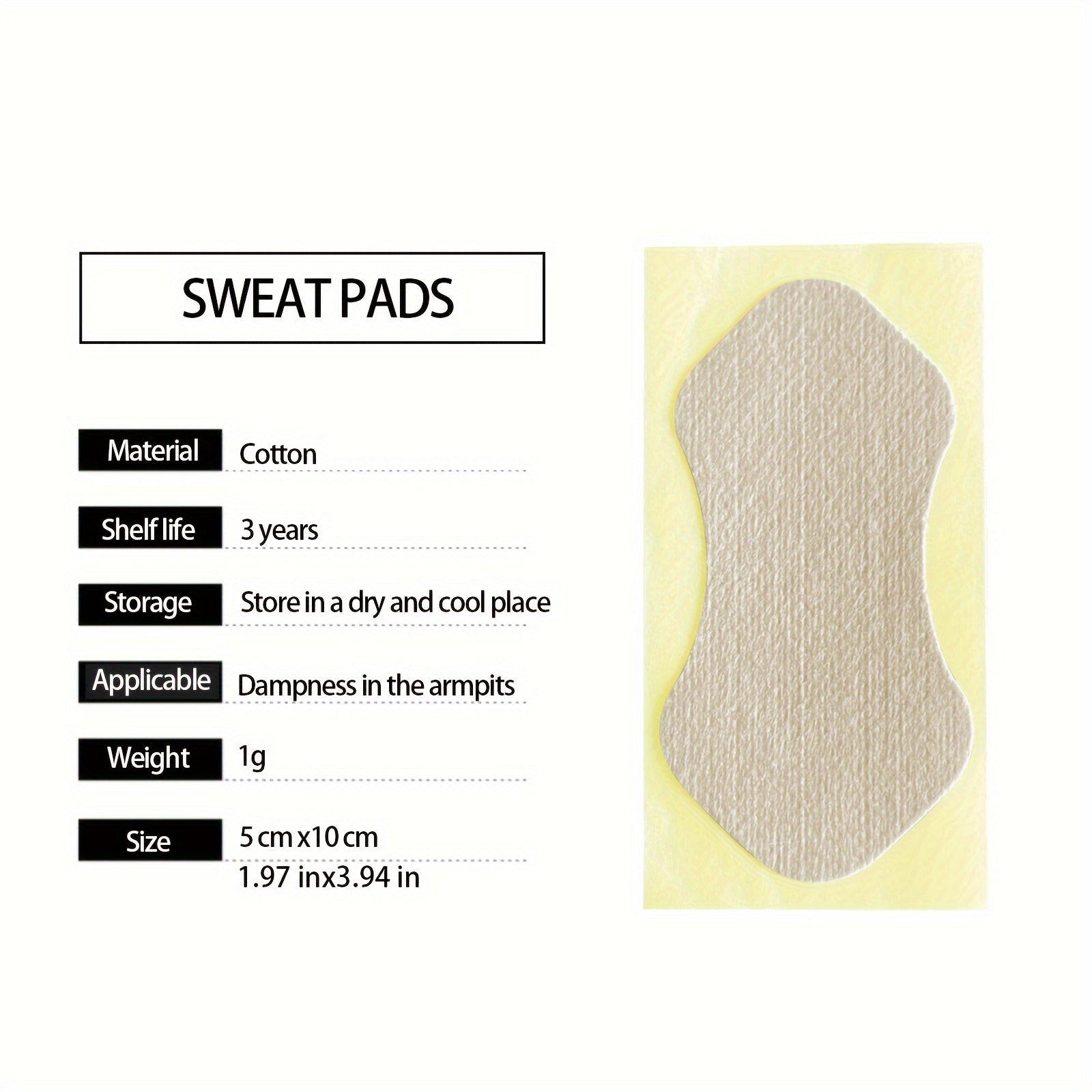 10pcs Underarm Sweat Pads Disposable Cotton Sweat Pads