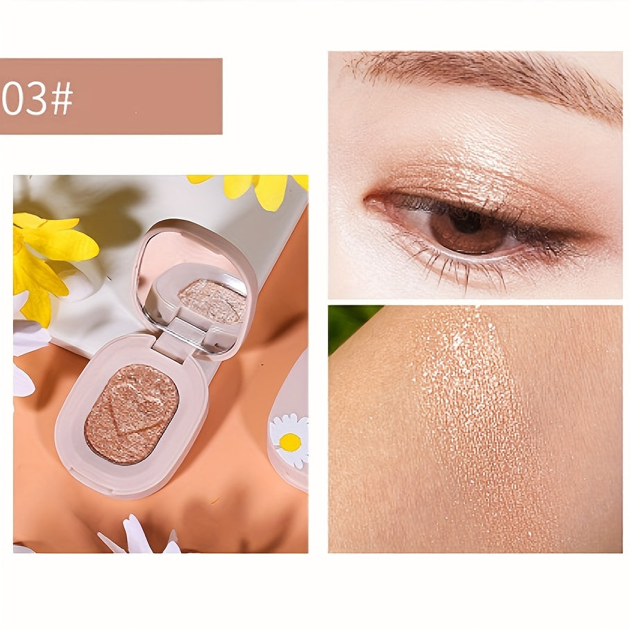 Glitter Eyeshadow Powder Compact Pearly Polarized Monochromatic Eyeshadow