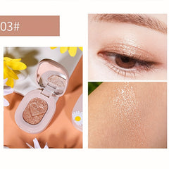 Glitter Eyeshadow Powder Compact Pearly Polarized Monochromatic Eyeshadow