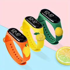 3pcs Fruit Garden Electronic Watch Gift Set for Students