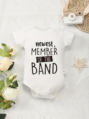 Cotton Baby Bodysuits Letter Print Romper Comfortable Onesies for Summer