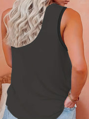  Halloween Floral Skull Butterfly Tank Top