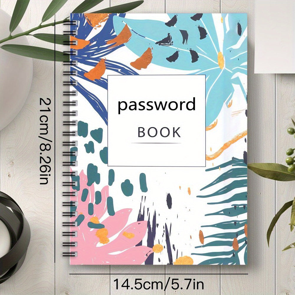 Fun Spiral Password Notebook Logbook for Website Login Details