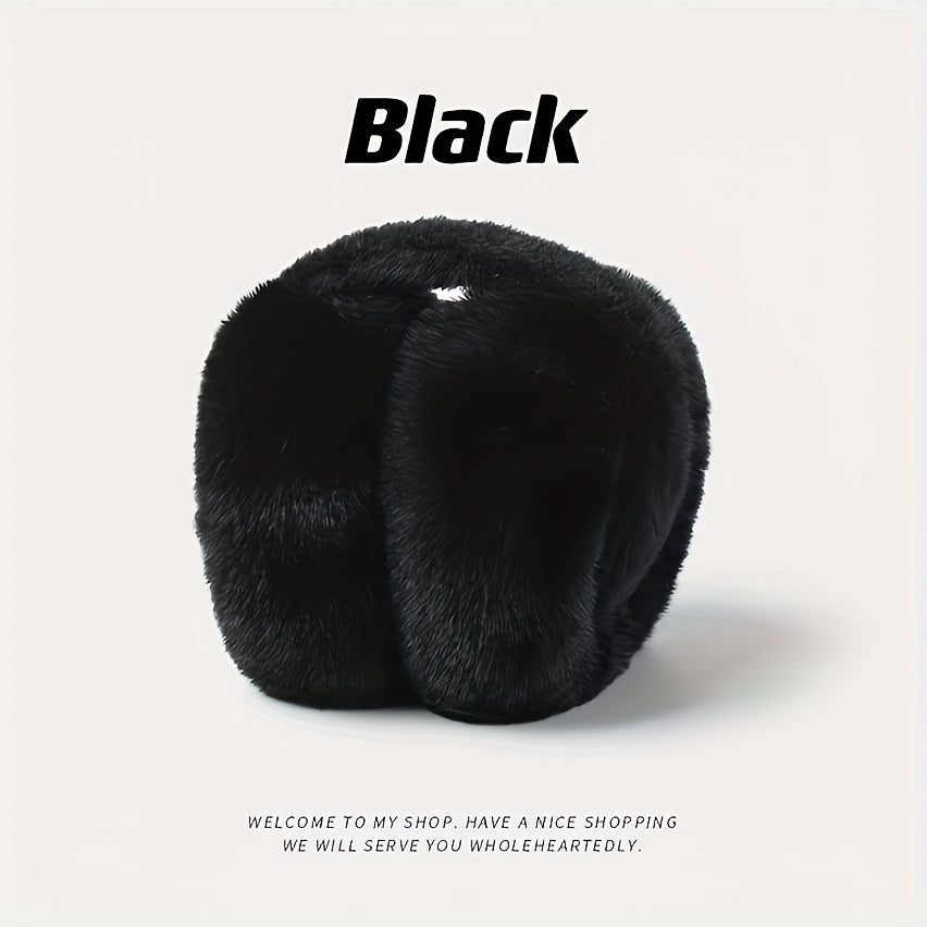 Stylish Plush Ear Warmers Lightweight & Foldable for Winter Comfort