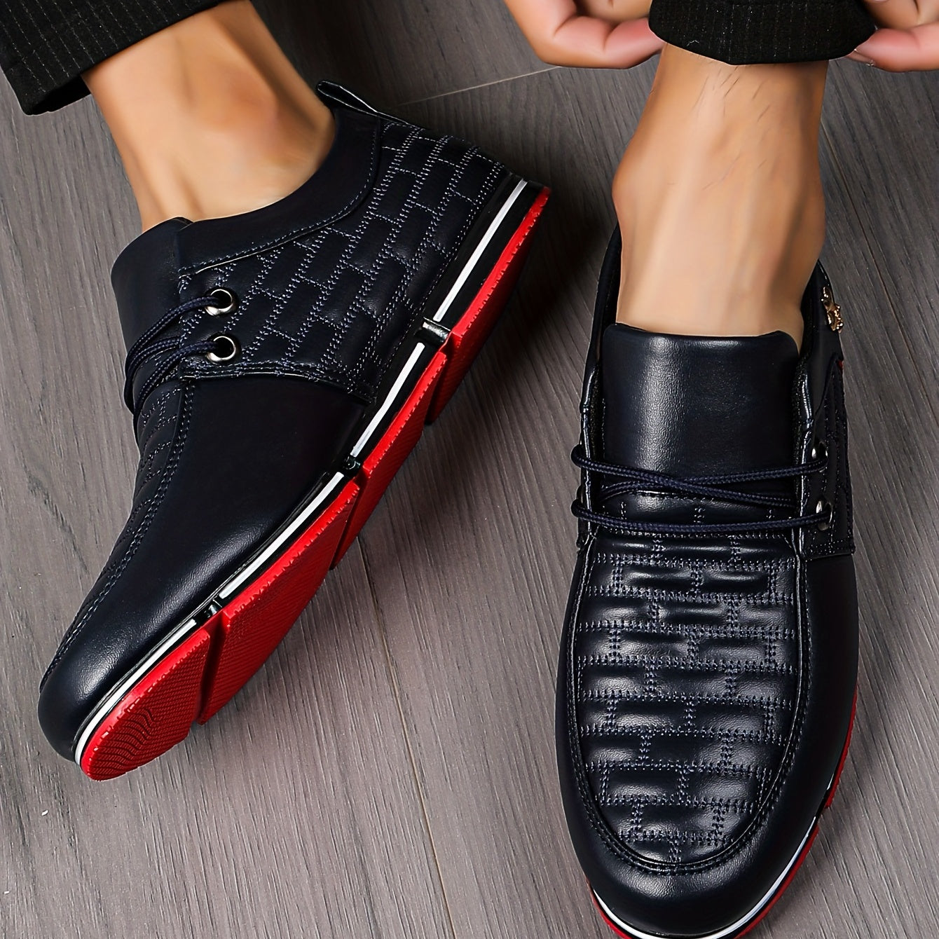 Men's Slip On Dress Shoes Lightweight Non Slip Formal Shoes for Wedding