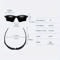 Men's Polarized Sports Sunglasses Anti Wind Sand UV Protection Eyewear
