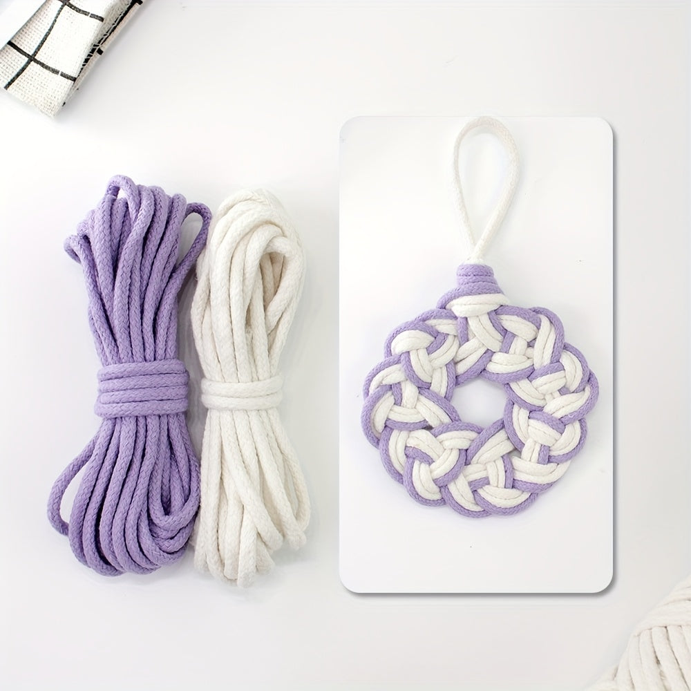 DIY Macrame Coaster Kit with 9 Colors - Beginner's Tutorial