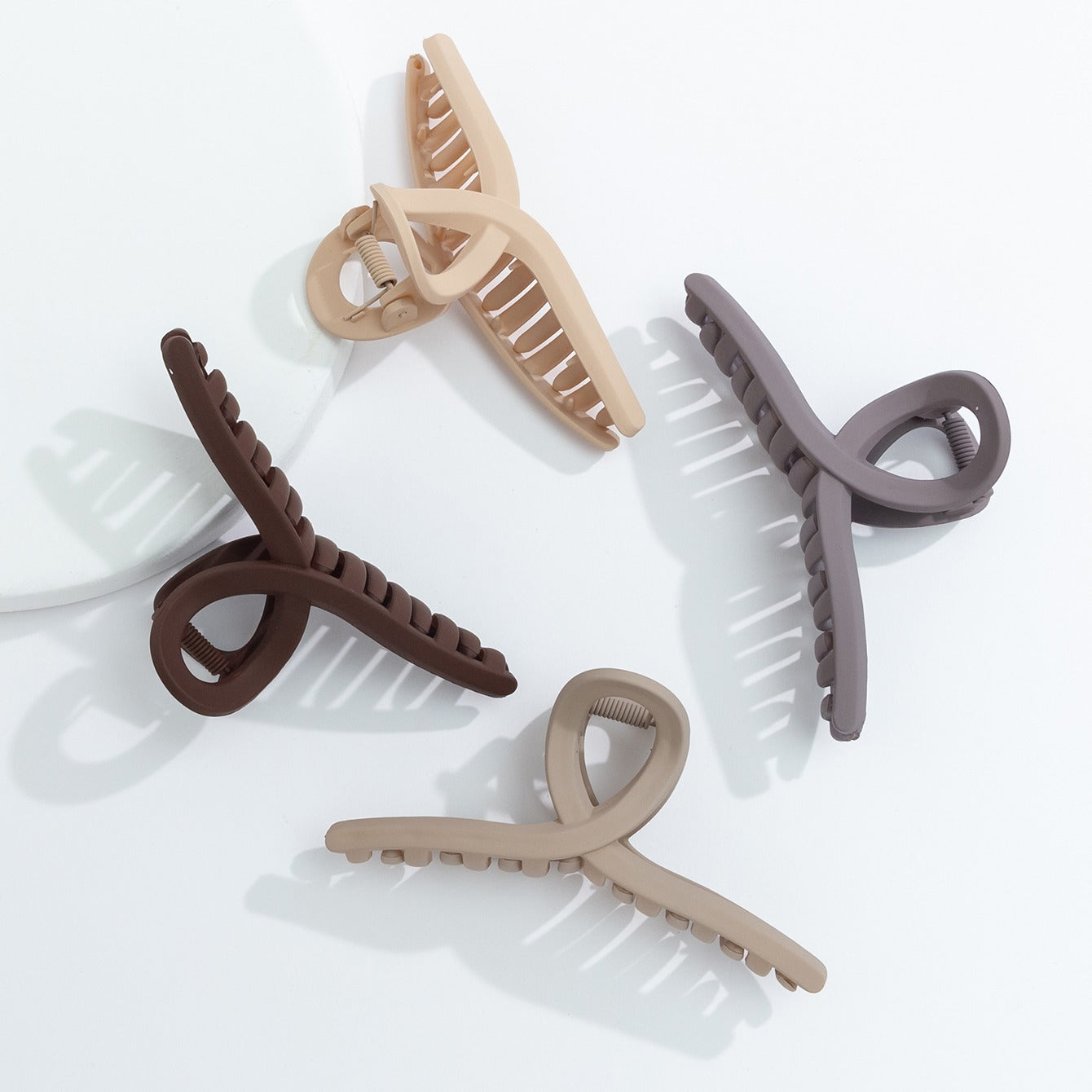 4pcs Oversize Matte Hair Claw Clip - Thick Hair French Hair Accessories