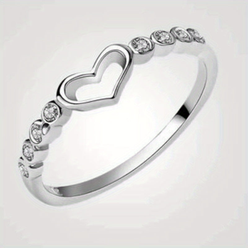 Hot Love Hollow Ring Heart Jewelry Men Women Finger Ring