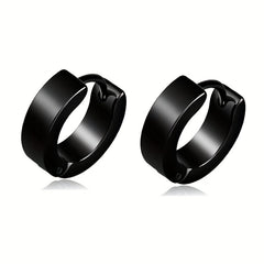 12pairs Steel Ear Studs Unisex Earrings Men Women