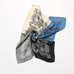 Paisley Print Bandana Square Scarf Neck Hair Accessory